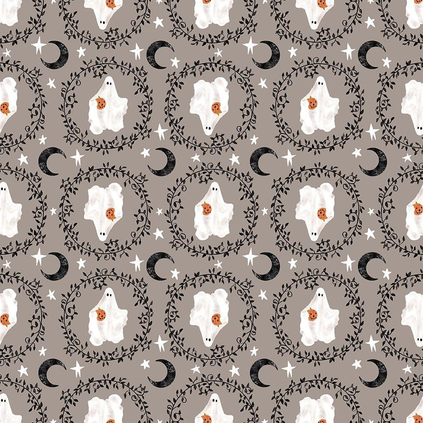 Ghouls Night Out by Dear Stella DPJ3391 Paloma Boo-Tique Posh Ghost | SOLD BY THE HALF-YARD